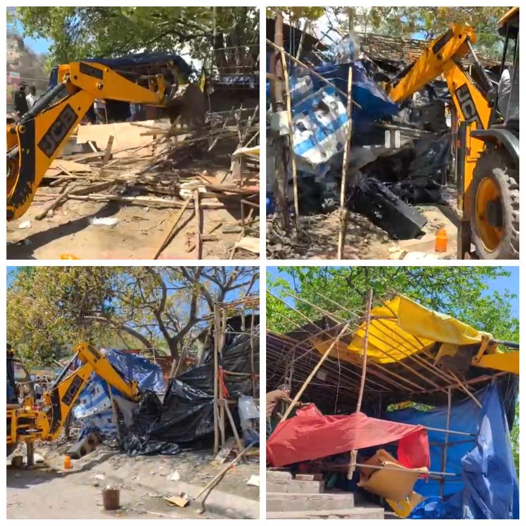 अतिक्रमण हटाओ अभियान: पंतद्वीप घाट एवं आसपास के क्षेत्रों में चला प्रशासन का पीला पंजा, ध्वस्त की 100 से अधिक झोपड़ियां और खोखे।