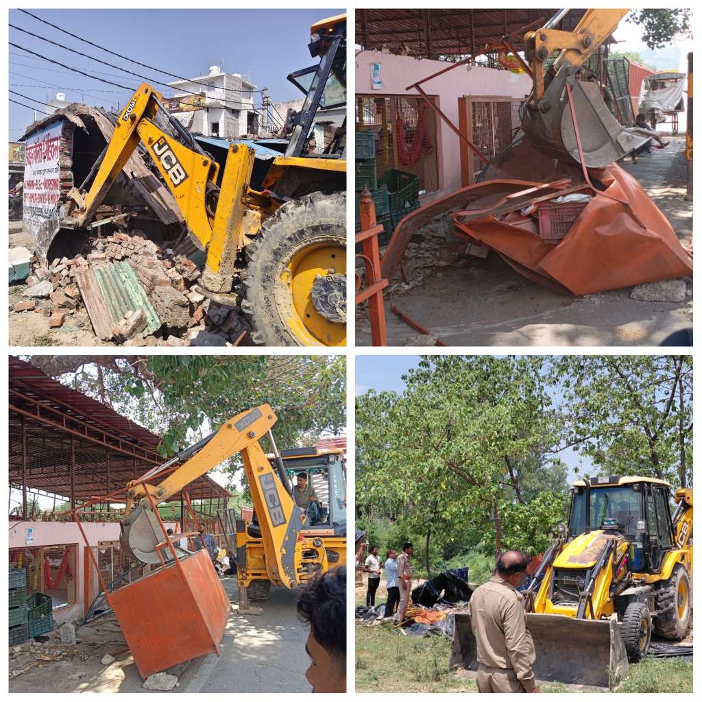 हरिद्वार नगरीय क्षेत्र से लेकर तहसील क्षेत्रों में चला प्रशासन का पीला पंजा। सरकारी भूमि एवं फुटपाथ पर किए गए अतिक्रमण को हटाया।