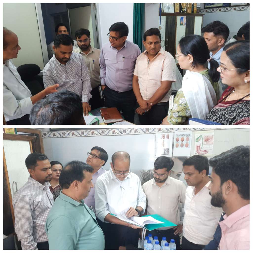 पीसीपीएनडीटी अधिनियम के अंतर्गत टीम ने किया अल्ट्रासाउंड केंद्रों का निरीक्षण। एक अल्ट्रासाउंड केंद्र सील किया।
