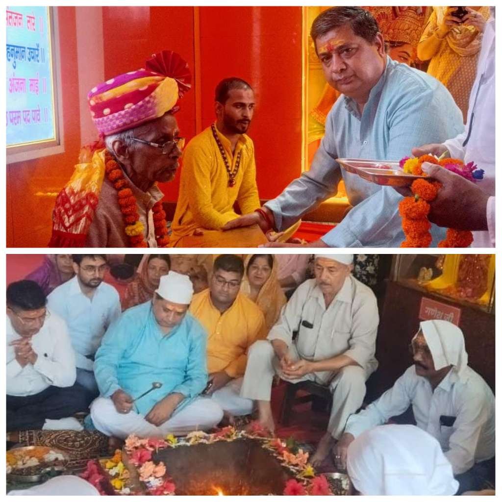 बालाजी ट्रस्ट मंदिर में हवन, सुंदरकांड व भण्डारे का आयोजन।